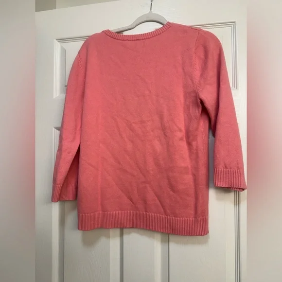 Talbots Bold Oranges Crewneck Pullover - Picture 6 of 12